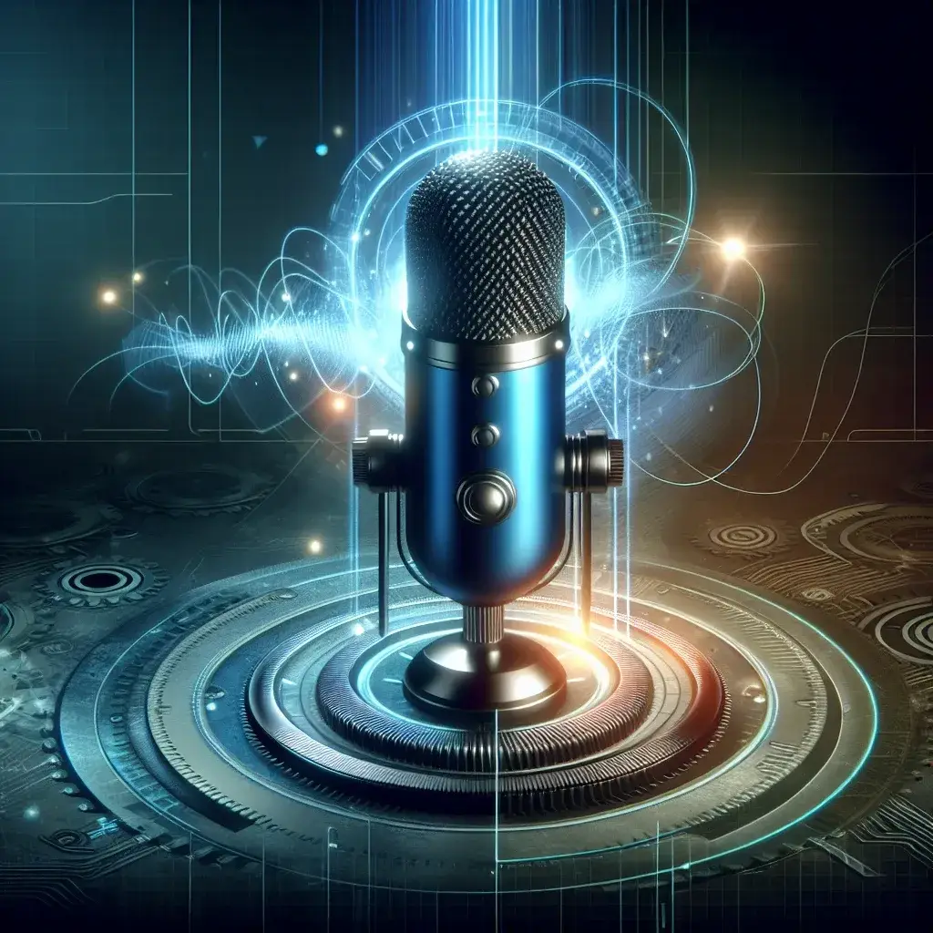 "Blue Yeti Pro X microphone showcasing advanced AI voice modulation technology, highlighting its sleek design and innovative features for superior audio recording."